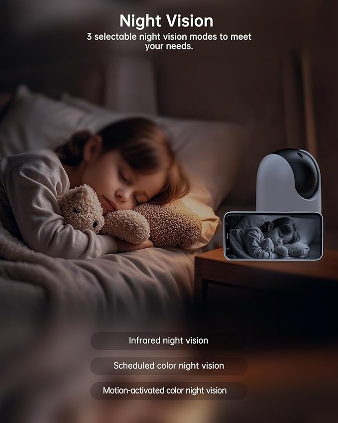 2K Indoor Cameras for Home Security, Dual-Lens Security Camera 360° PTZ for - Image 3