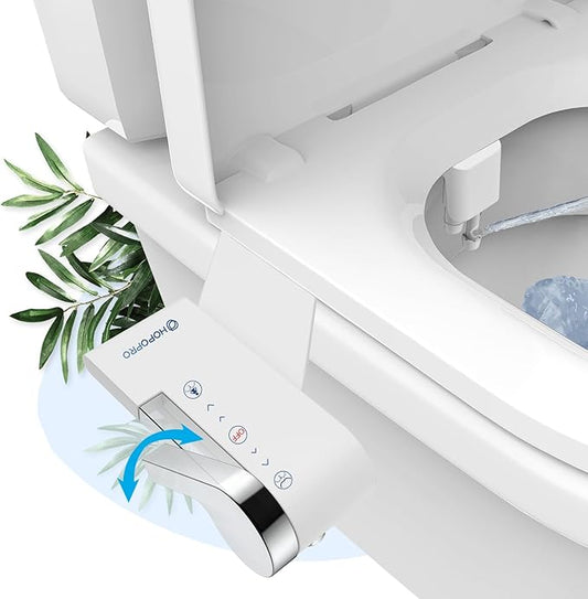 HOPOPRO Bidet Attachment for Toilet, Non-Electric Bidet Ultra-Slim Dual Nozzle by HOPOPRO