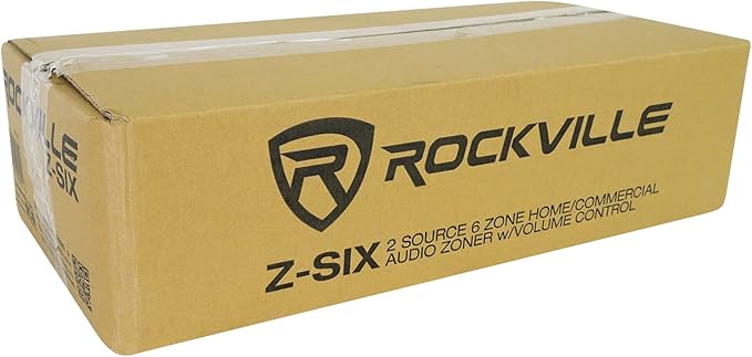 Rockville Z-SIX 300W 6-Zone Audio Zoner 8-Ohm, Dual Source Inputs, Volume - Image 7