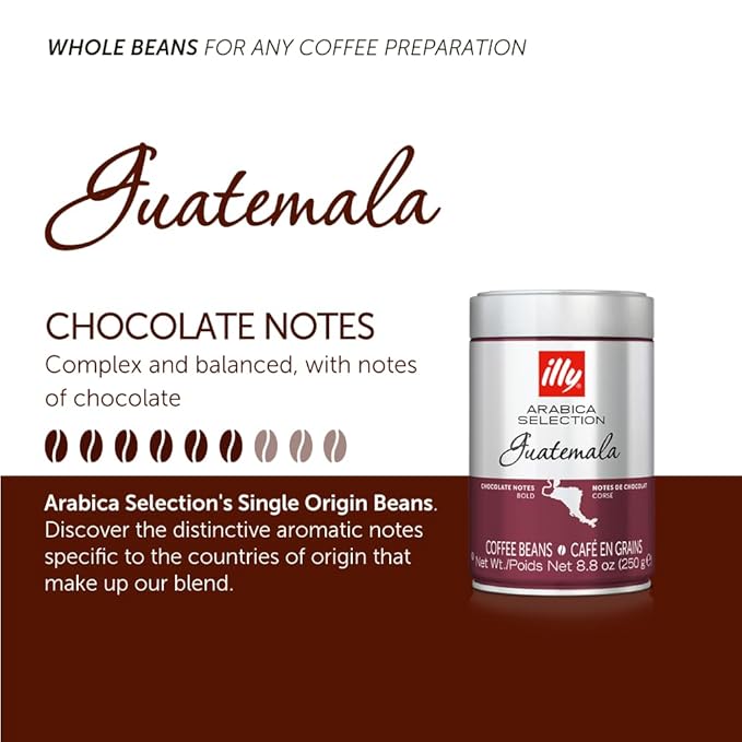 illy Whole Bean Coffee, Guatemala Single Origin Dark Roast, 100% Arabica - Image 3