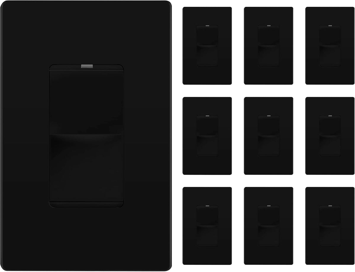 LIDER Minimalist Design Matte Finish Lighted Decorator Switch