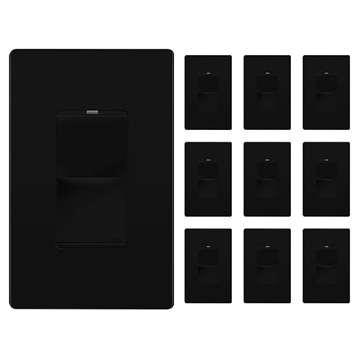 LIDER Minimalist Design Matte Finish Lighted Decorator Switch by LIDER