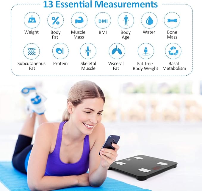 FITINDEX Scale with BMI, Body Fat, Muscle Mass, Smart Scale - Image 3