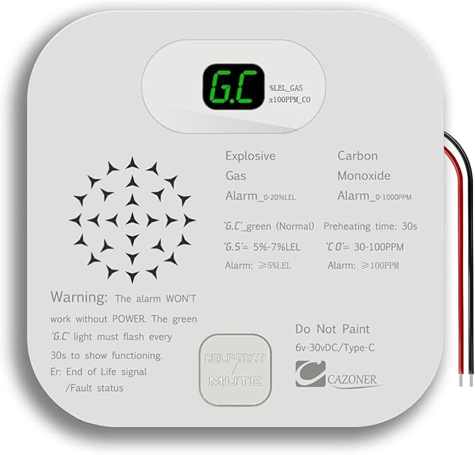 RV Carbon Monoxide Detector & Propane/Natural Gas Detectors, 10-Year Lifespan - Image 9