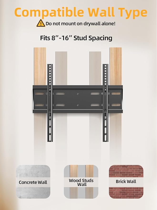 IWORKBOARD 43 50 55 inch Fixed Low Profile TV Wall Mount - Image 7