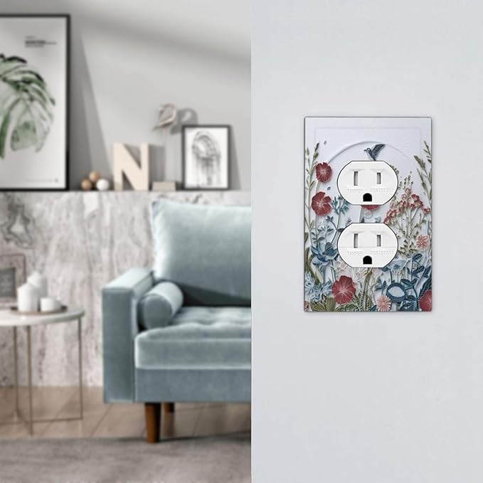 Bvtewkhz Wildflowers Flowers Floral Plants Duplex Outlet Wall Plate Cover - Image 6
