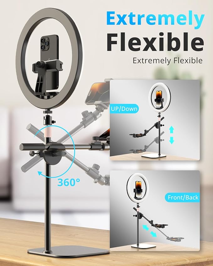 UBeesize 12" Desk Ring Light - Image 4
