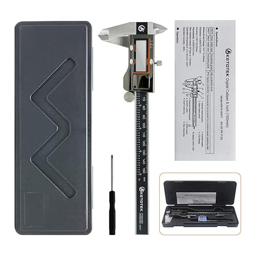 KETOTEK Digital Caliper Measuring Tool, IP54 Waterproof Stainless Steel - Image 7