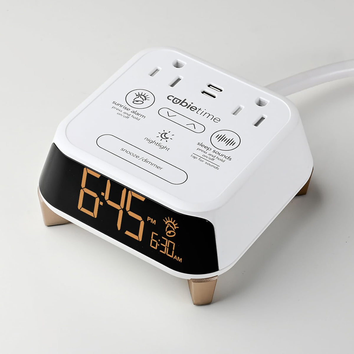 Brandstand CubieTime Zen White | Alarm Clock Charger