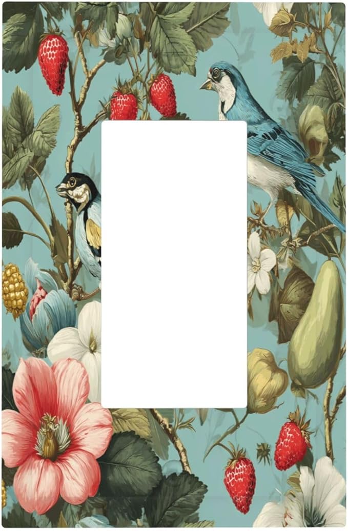 Bvtewkhz William Morris Flower 1 Gang Single Rocker Wall Plate Cover Decorative - Image 2