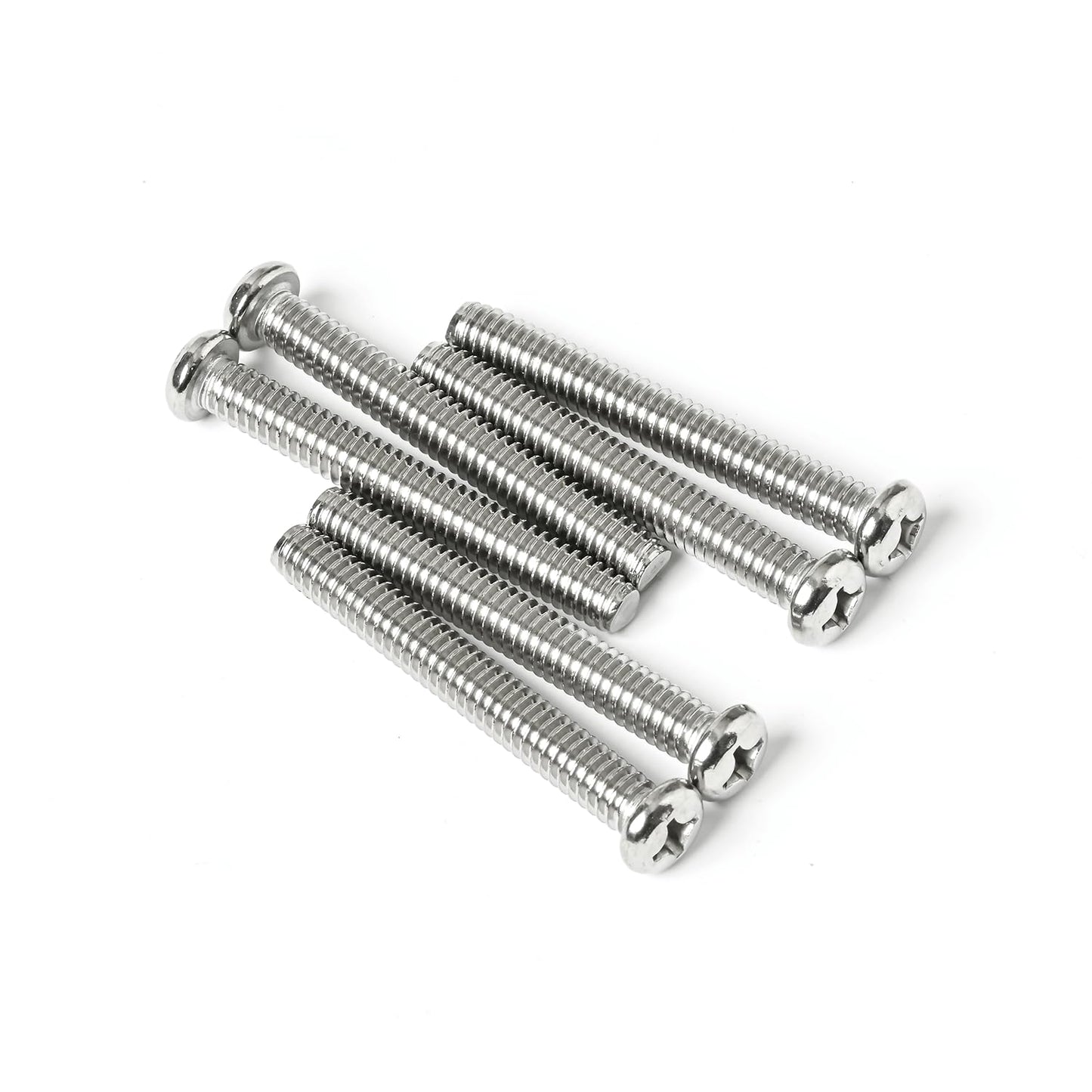 #4-40 x 1'' (50 Pack) Pan Head Machine Screws Phillips Drive Machine Screws, 304 Stainless Steel 18-8, Bright Finish, Fully Threaded,for Furniture Repairs and 3D Printer
