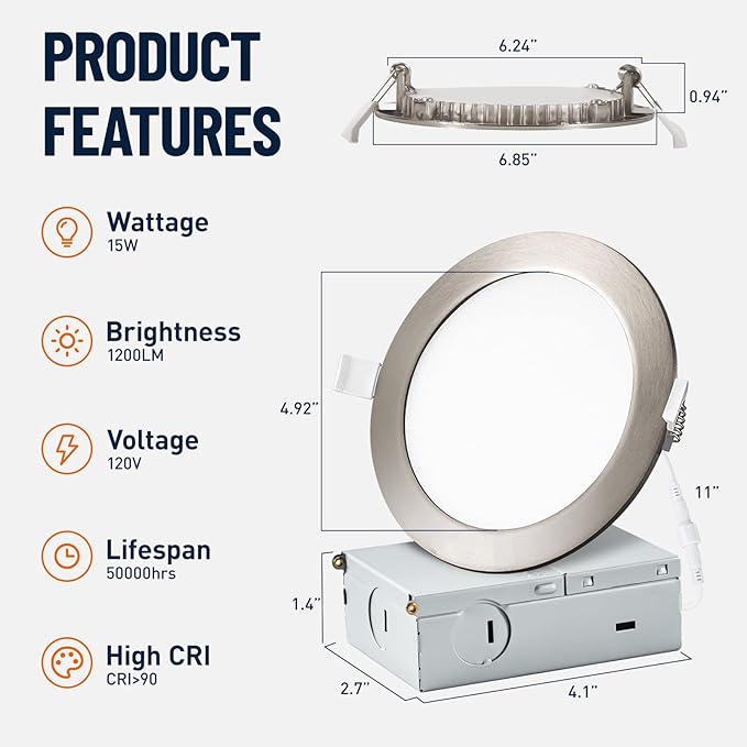12 Pack Recessed Lighting 6 Inch - Image 2