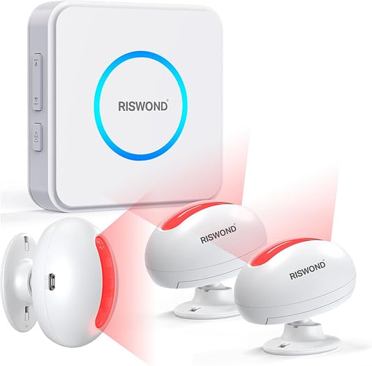 Motion Sensor Door Chime, Wireless Motion Detector Alarm Indoor, Business Entry by AMHEY