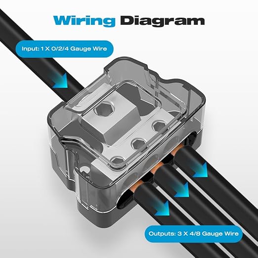 Distribution Block Car Audio, Malictele 3 Way Power Distribution Block 1 x - Image 4