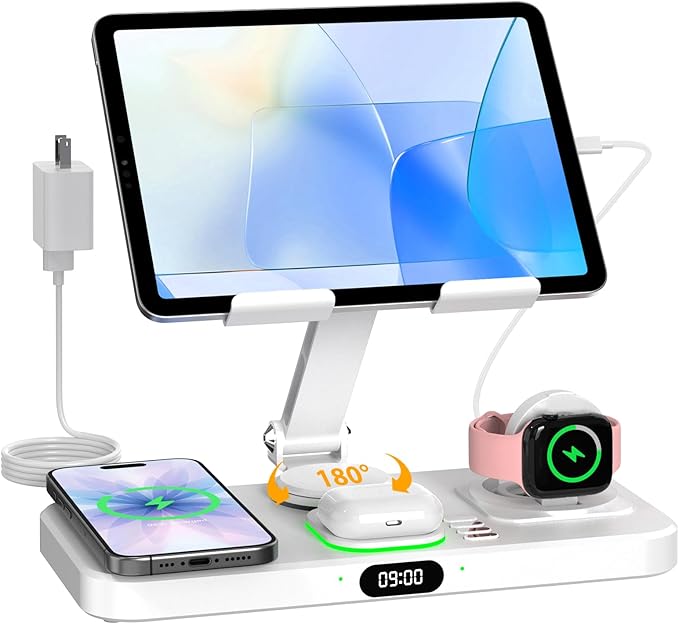 30W Charging Station for Apple Products, Foldable Wireless Charger by Hostena