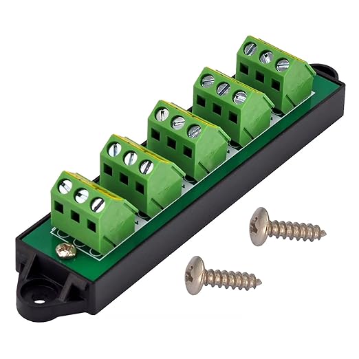 16Amp 300V 3x5 Position Terminal Block Distribution Module. OONO D-1656GP - Image 2