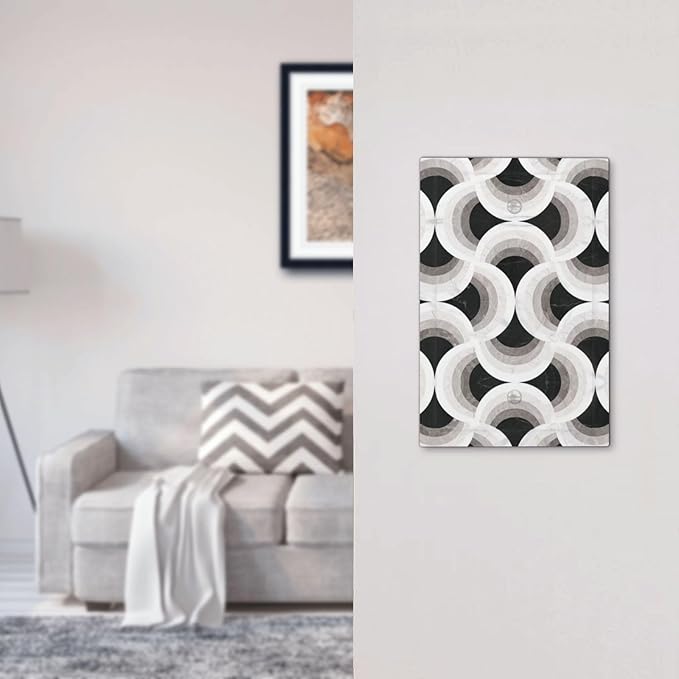 Bvtewkhz Black/White Art Marble No Device Single Blank Decorative Light Switch - Image 6