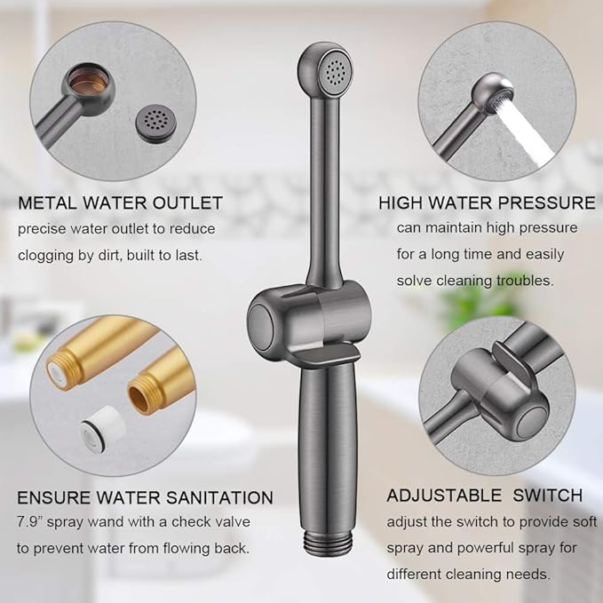 Handheld Bidet Toilet Sprayer, Cloth Diaper Sprayer - Image 3
