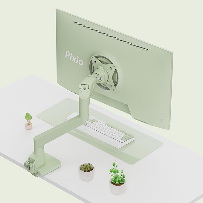 Pixio PS1S Wave Mint Green Single Monitor Arm Stand Desk Mount - Image 7