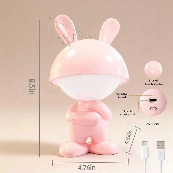 ShonlPin Night Light for Kids, Rechargeable Table Lamp, Touch Lamps for - Image 2