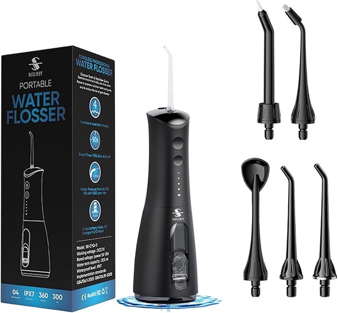 SOLIHY Cordless Water Flosser, Water Dental Flosser, Rechargeable Irrigation by SOLIHY