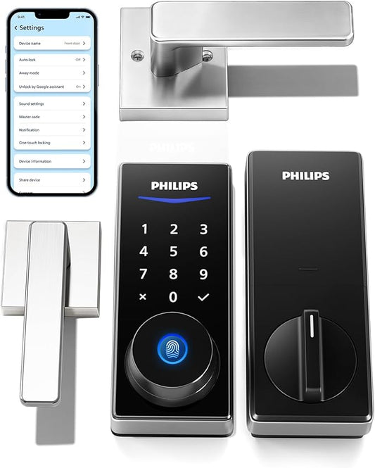 Philips Smart Lock with Handles, Smart Door Lock with 2 Level Handles, Keyless by Philips