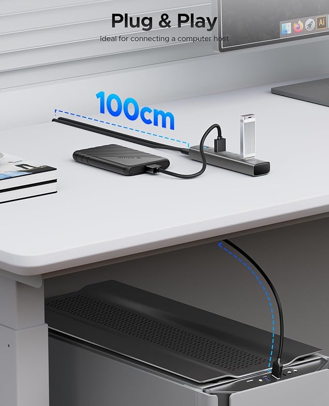 ORICO 7-Port USB 3.0 Hub, Aluminum USB Multiple Adapter, 5Gbps USB Extender USB - Image 5