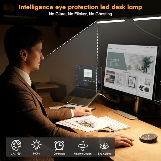 Pzloz Led Desk Lamp for Office Home - Image 4