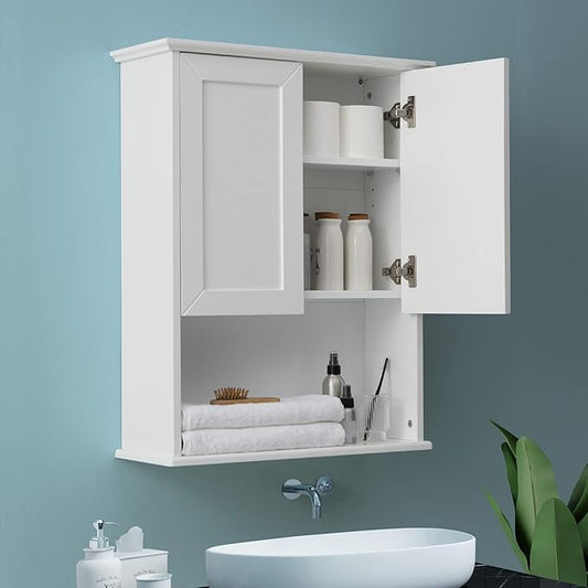 Bathroom Wall Cabinet Wooden Medicine Cabinet Buffering Hinge MDF Material Over by VANIRROR
