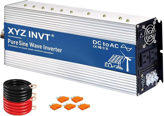 XYZ INVT 3500W Pure Sine Wave Inverter 48V to 120V AC, 7000W Peak Power by XYZINVT