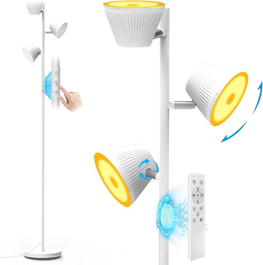 Pesken White 42W Tree Floor Lamp, Super Bright LED Standing Lamp by Pesken