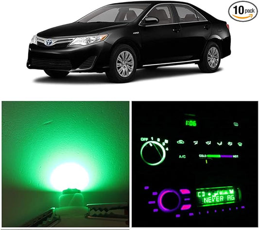 WLJH Green Climate A/C Control Dashboard Heater Dash Indicator Light Switch Led by WLJH