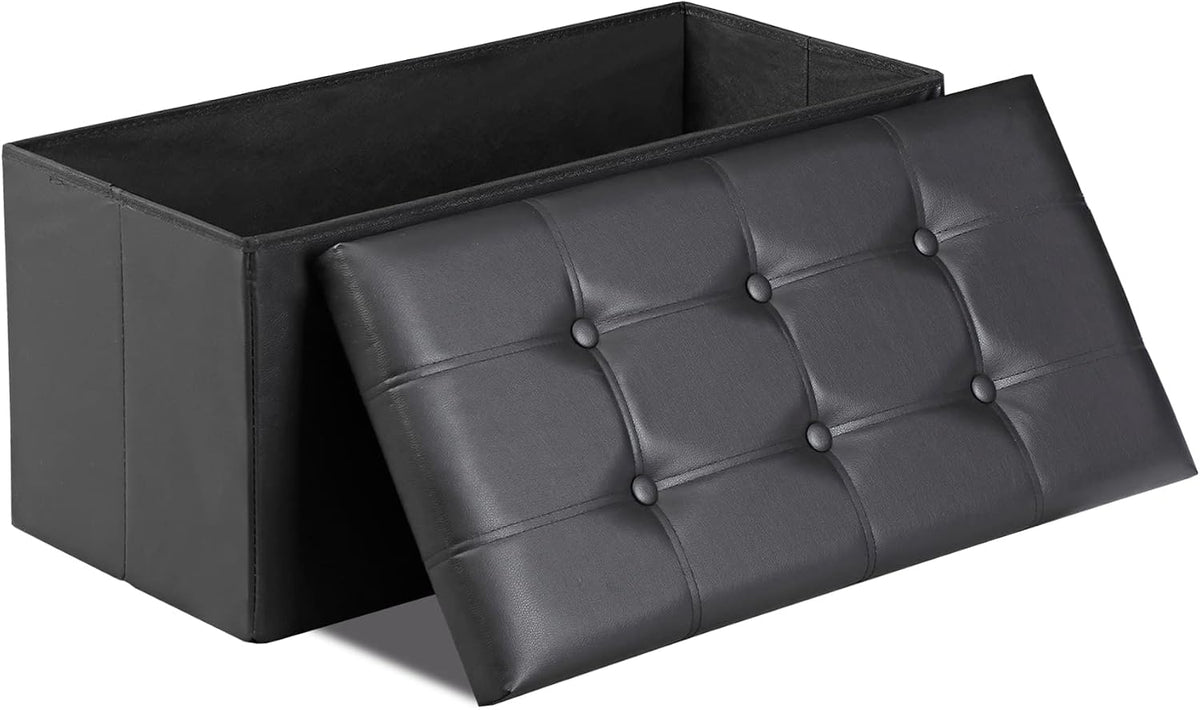 zenstyle 30inches storage ottoman bench, folding footrest stool, main product view
