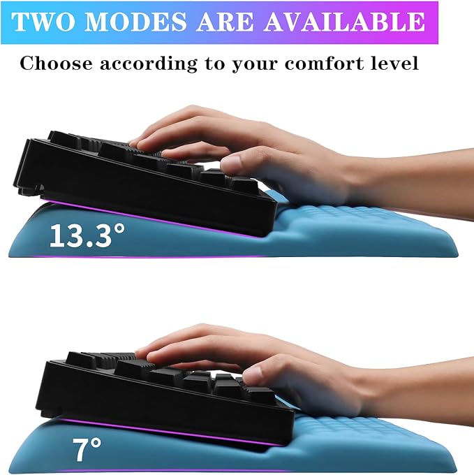 Computer Keyboard Stand with Wrist Rest, Ergonomic Tilted Keyboard Holder - Image 2