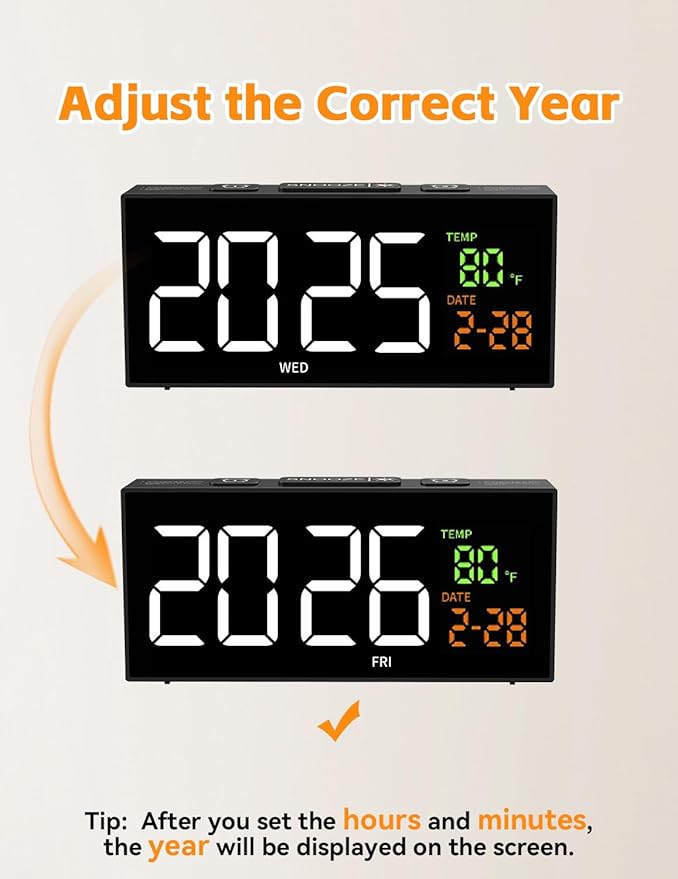 Netzu Alarm Clocks for Bedrooms, Digital Clock - Image 3