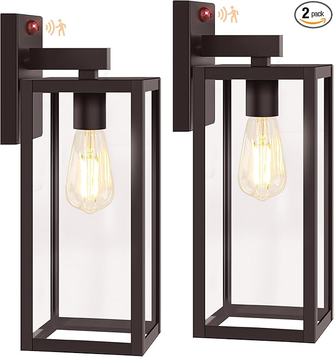 BesLowe Upgraded Motion Sensor Outdoor Wall Lights, 15” Dusk to Dawn Porch by BringYouBrightFuture