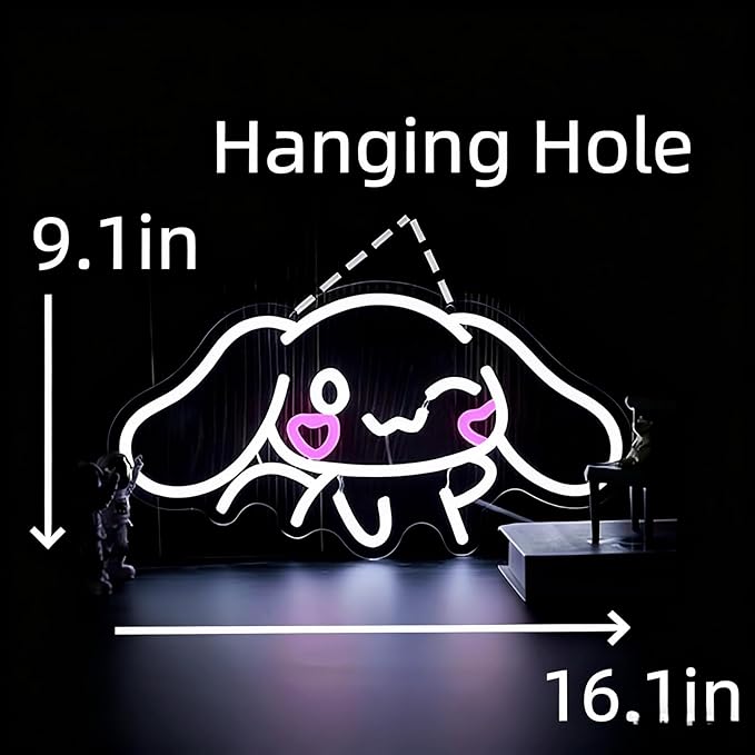 THIIXDAI Cinnamoroll Neon Sign for Room Decor, USB Powered LED Lights - Image 2