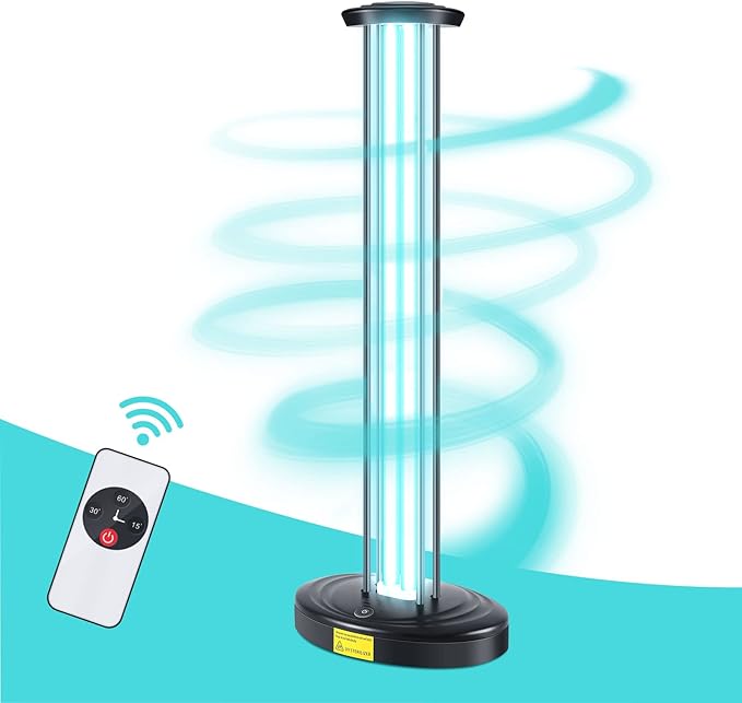 JTAPURE 100W UV Light with Ozone, 3-Gear Timer & Remote Control, Home by JTAPUREProfessionalUVpurification