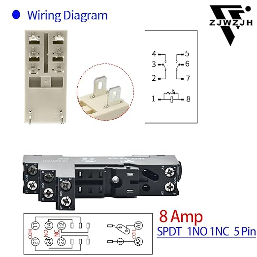 Power Relay 12V Miniature Electromagnetic Relay 8Amp DPDT 2-Pole - Image 6