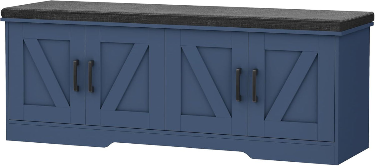 homsho farmhouse shoe storage bench with 4 barn, main product view