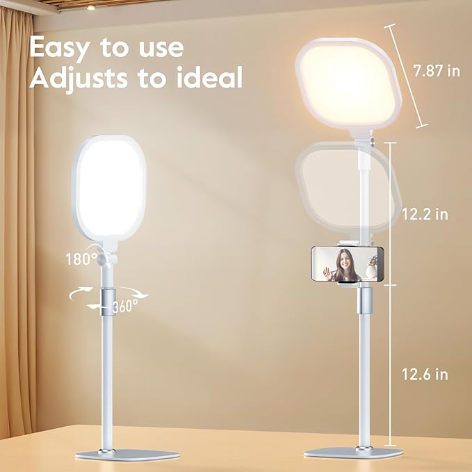 White 1Pack Video Conference Lighting - Image 9