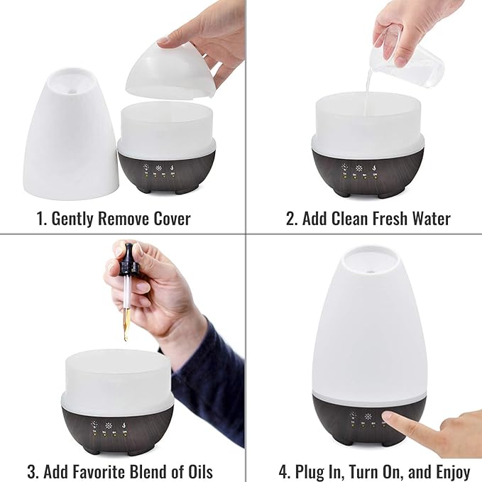 HealthSmart Essential Oil Diffuser, Large Room Coverage | Adjustable Timer | - Image 7
