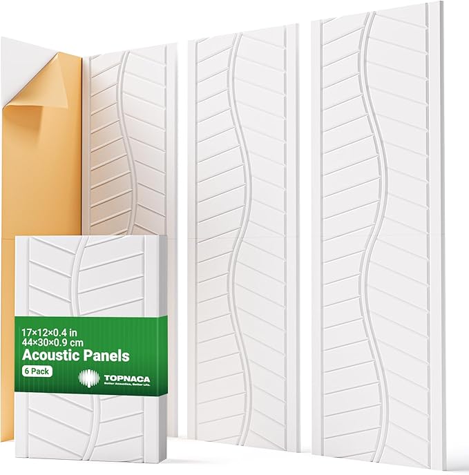 Topnaca 6 Pack Acoustic Panels Sound Absorbing by Topnaca