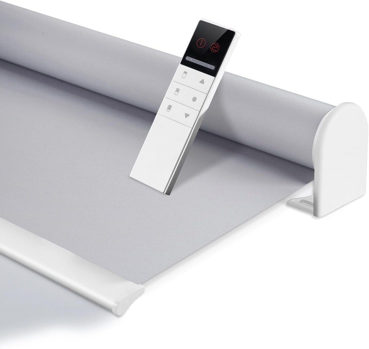 ZSHINE Motorized Blackout Window Blinds Customize Width Remote Control Wireless