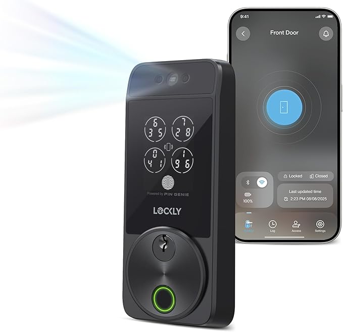 Lockly Visage Zeno Series Smart Lock, Facial Recognition & Fingerprint Keyless by Lockly