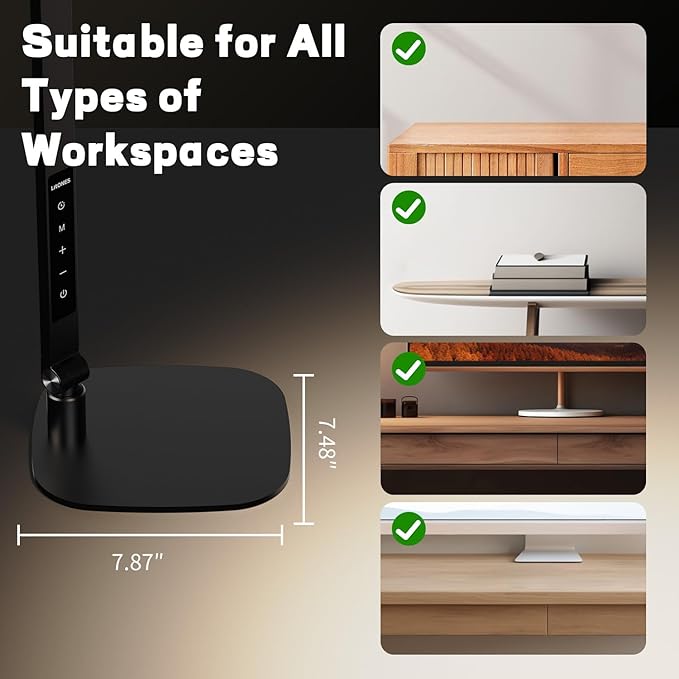 LitONES LED Desk Lamp for Home Office, Eye-Caring Modern Desk Light, 3 Color - Image 7