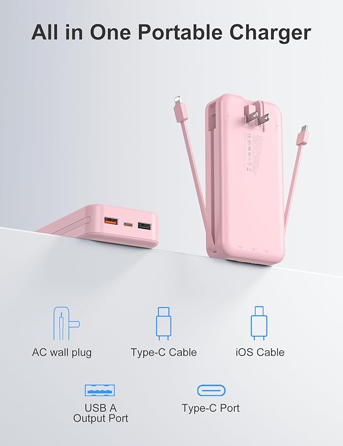 aonidi 20000mAh Ultra-Portable-Charger-Power-Bank PD20W - Image 2