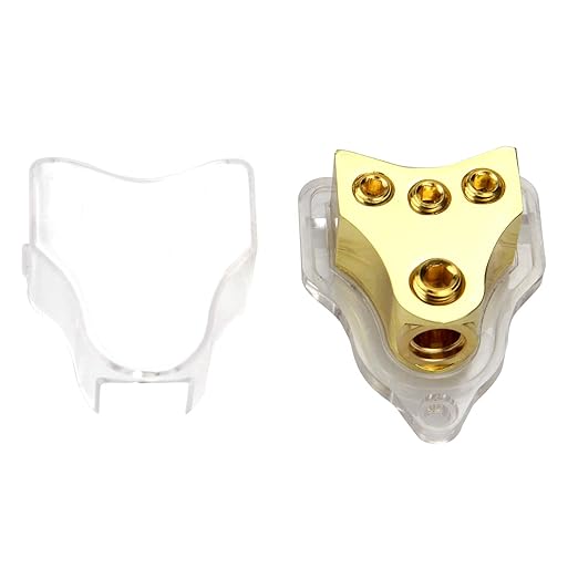 RKURCK 3 Way Copper Power Distribution Block, 0/2/4 AWG Gauge in, 4/8/10 Gauge - Image 6