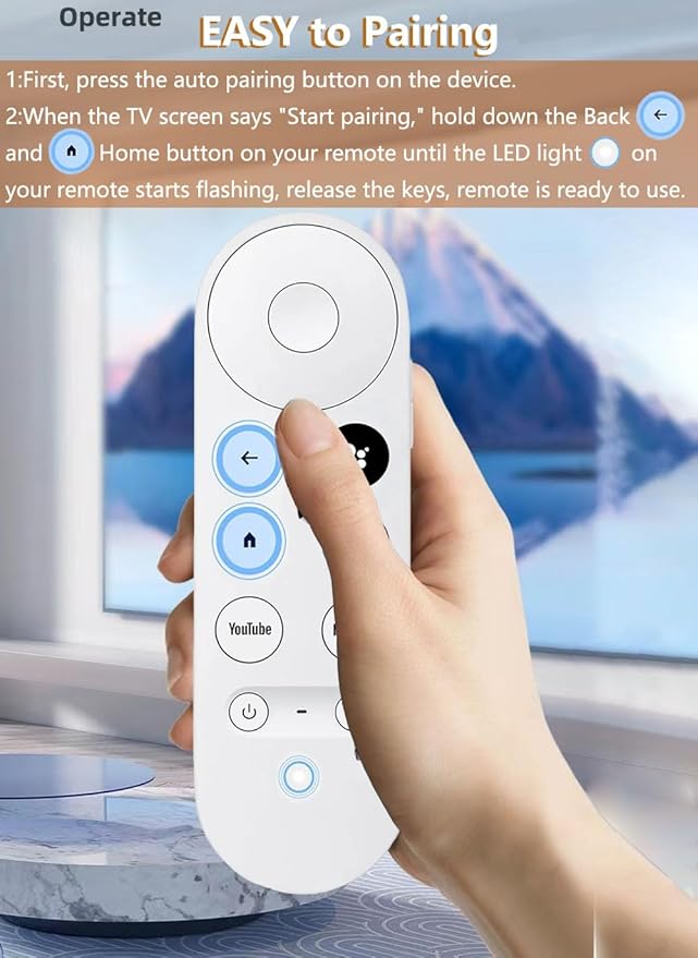 New Voice Remote for Google Chromecast 4k Snow TV, G9N9N Replacement Remote - Image 5
