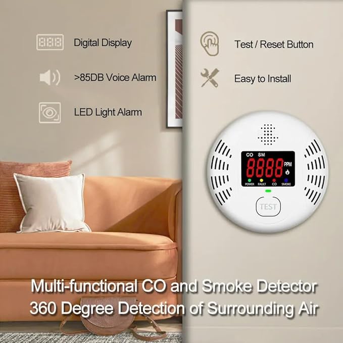 Carbon Monoxide Detector and Smoke Alarm Combined - Image 4